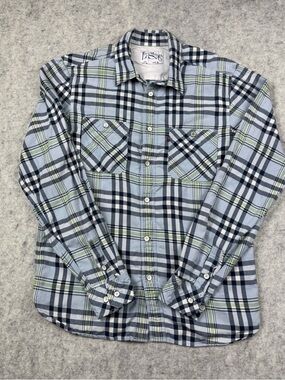 Levi Strauss & Co Shirt Blue Plaid Men’s Button Down Patch Pocket Long Sleeve M
